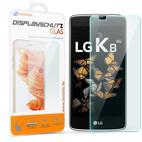 1x Displayschutzglas für LG K8
