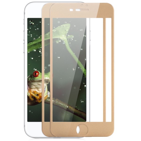 2x Full Cover Displayschutzglas für Apple iPhone 8 / 7 Plus (5,5") - Gold