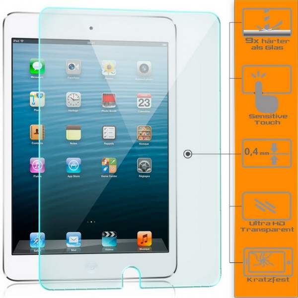 2x Displayschutzglas für Apple iPad Mini 4 Schutzfolie Glasfolie